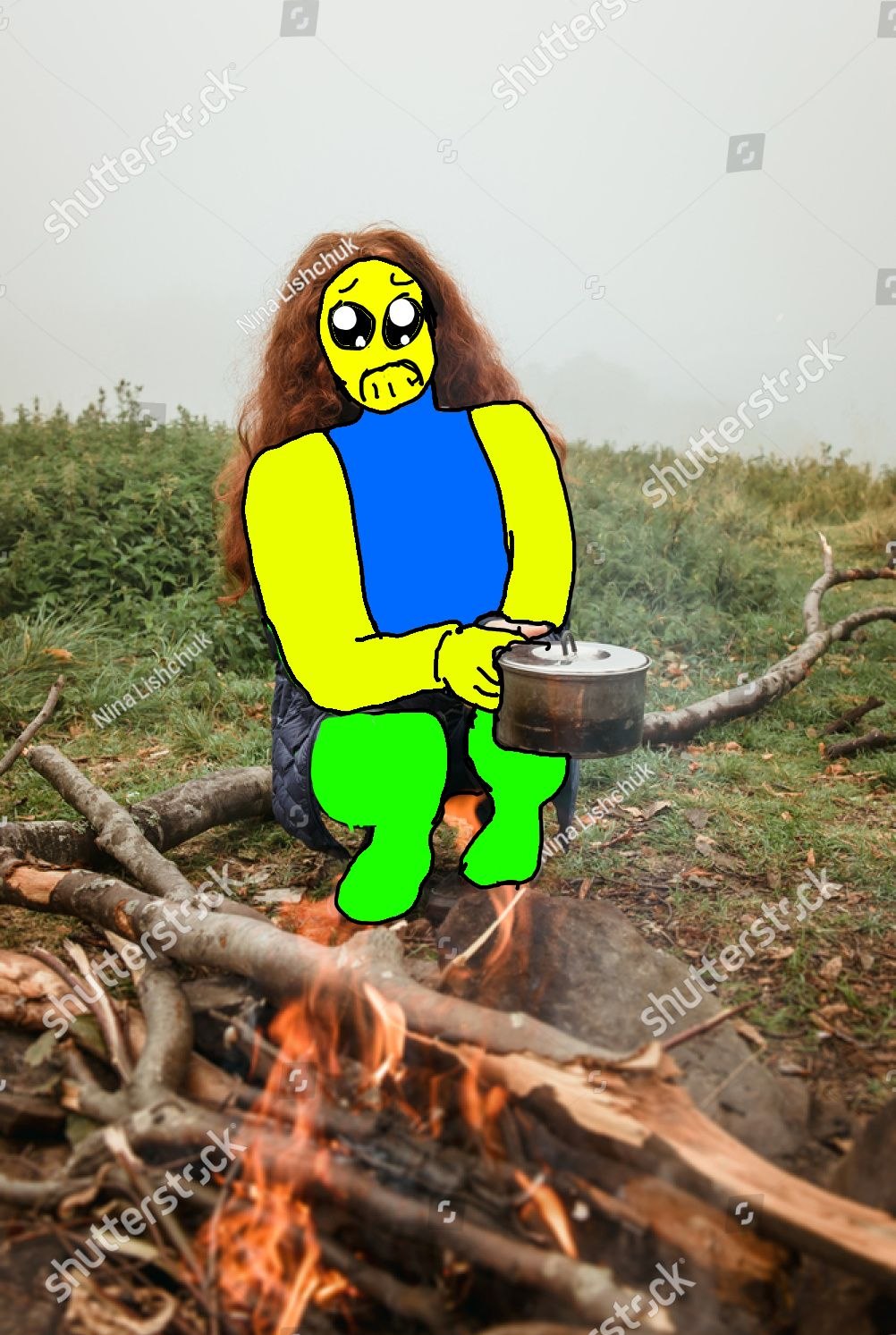 sad cooking noob Blank Meme Template
