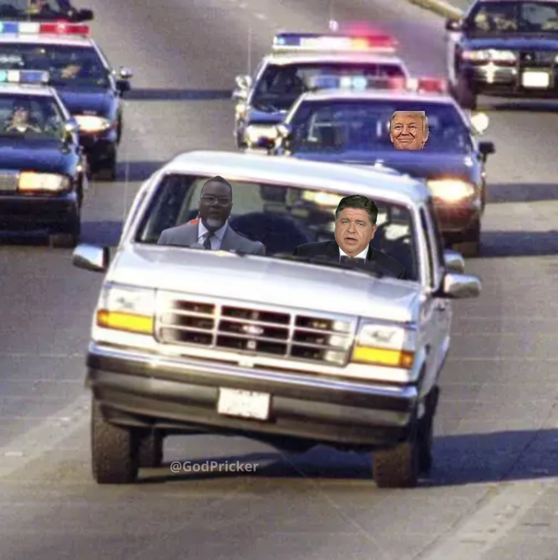 Pritzker Brandon Johnson Blank Meme Template