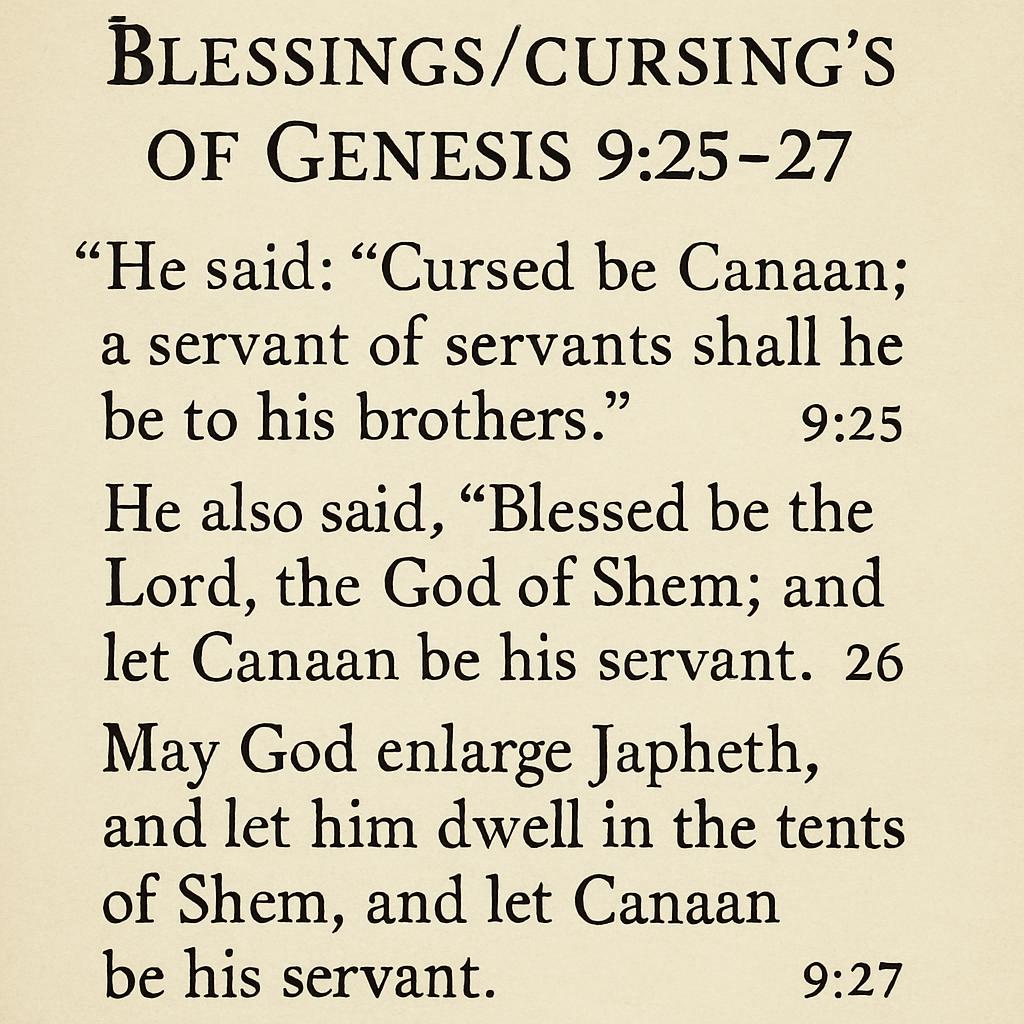 blessings/cursing’s of Genesis 9:25–27 Blank Meme Template