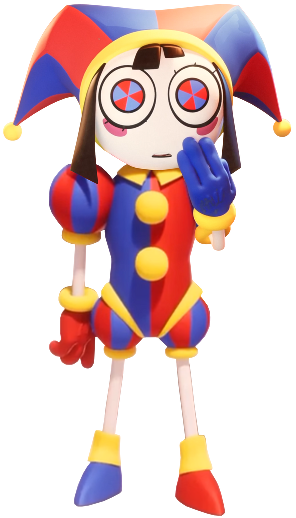 Pomni render Blank Meme Template
