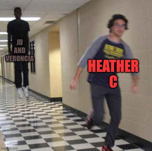 floating boy chasing running boy | JD AND VERONCIA; HEATHER C | image tagged in floating boy chasing running boy | made w/ Imgflip meme maker