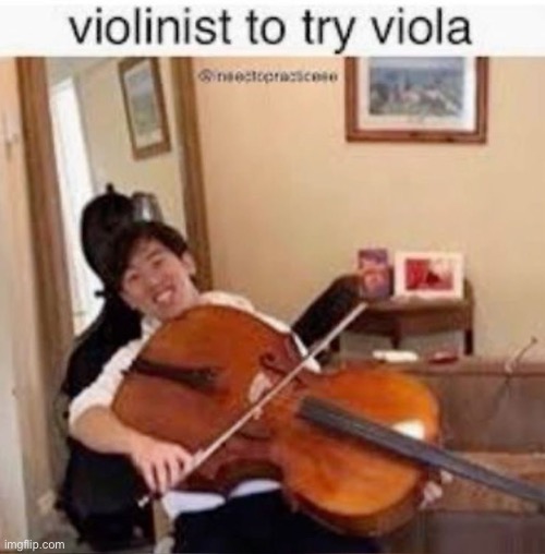 Glad the cello pin aint on | made w/ Imgflip meme maker