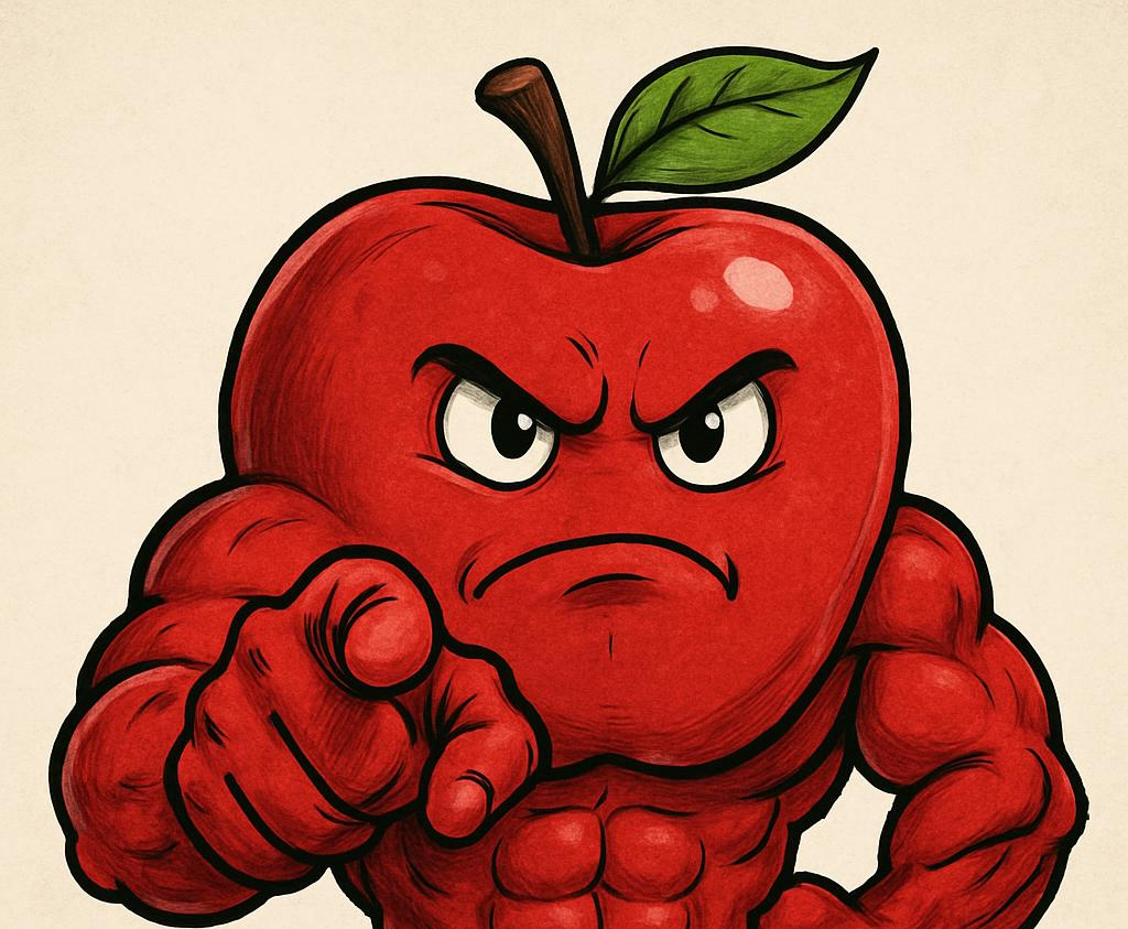 Mean Apple Blank Meme Template