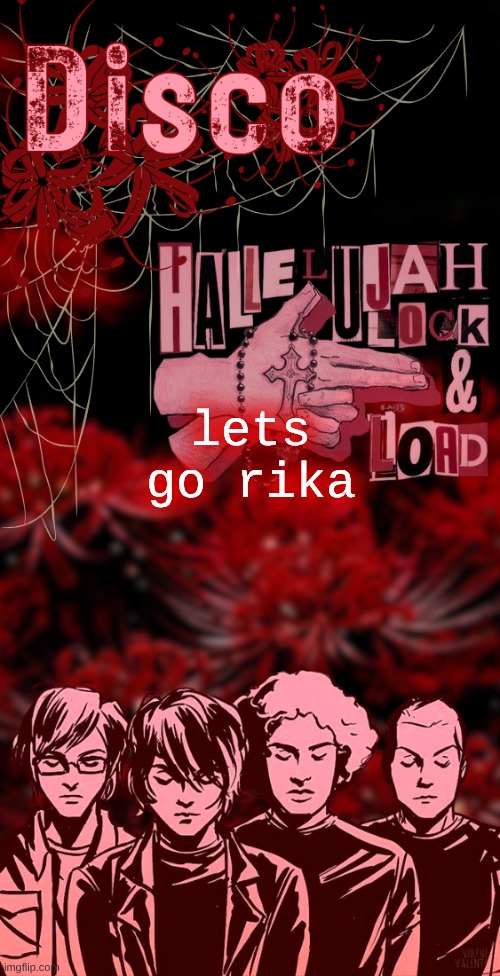 when my fiance is an 11 year old cursed spirit | lets go rika | image tagged in disco's red mcr temp | made w/ Imgflip meme maker