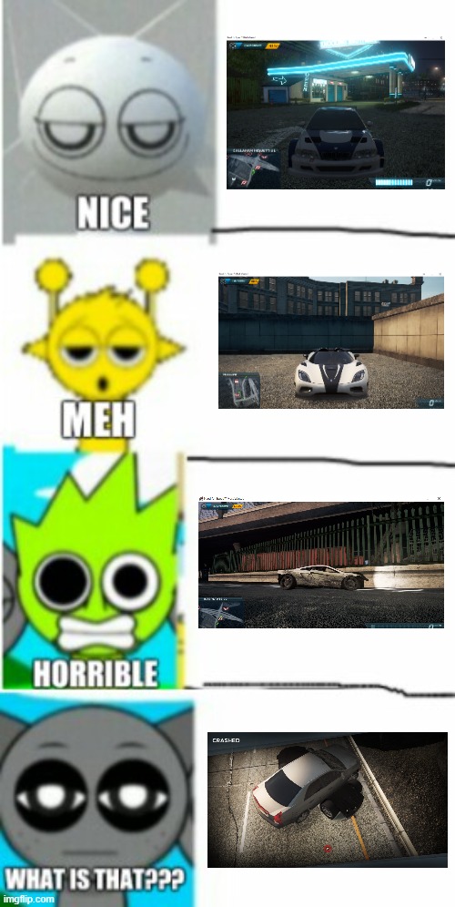 Sprunki react to NFS Most Wanted 2012 | image tagged in sprunki opinion | made w/ Imgflip meme maker
