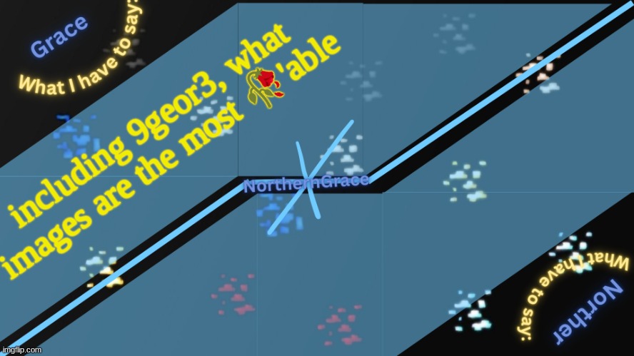 NorthernGrace Temp v2 | including 9geor3, what images are the most 🥀'able | image tagged in northerngrace temp v2 | made w/ Imgflip meme maker