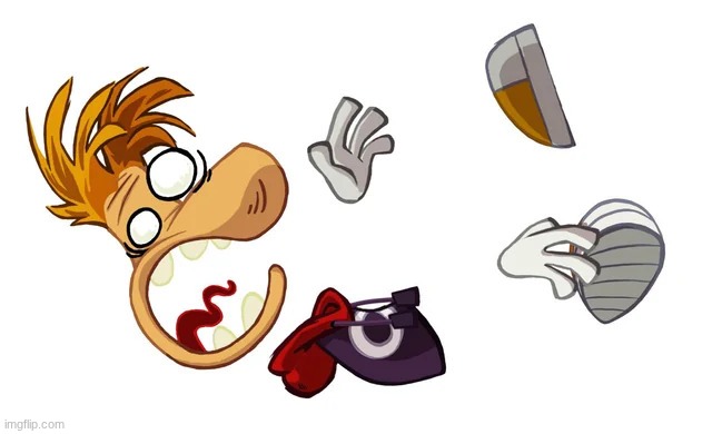 Rolling around the floor screaming Rayman | image tagged in rolling around the floor screaming rayman | made w/ Imgflip meme maker