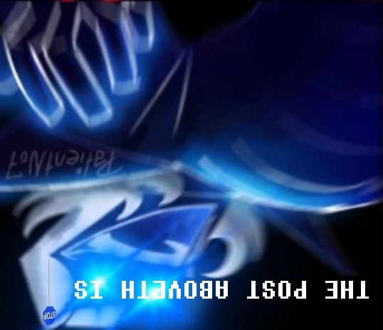 THE POST ABOVETH IS BLUE STOP SIGN Blank Meme Template