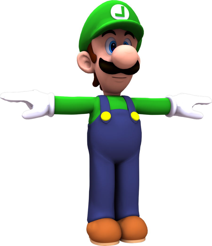 Luigi T-pose Blank Meme Template