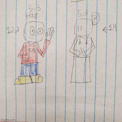 Drew (my oc) size comparison | made w/ Imgflip meme maker