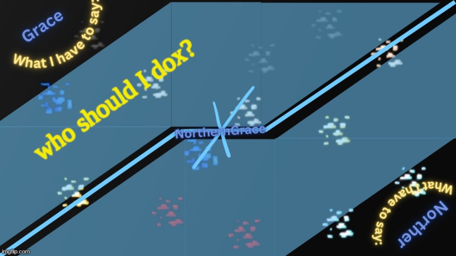 NorthernGrace Temp v2 | who should I dox? | image tagged in northerngrace temp v2 | made w/ Imgflip meme maker