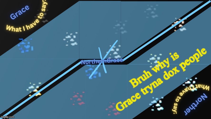 I‘m really not sure whether this shared alt is really working out | Bruh why is Grace tryna dox people | image tagged in northerngrace temp v2 | made w/ Imgflip meme maker