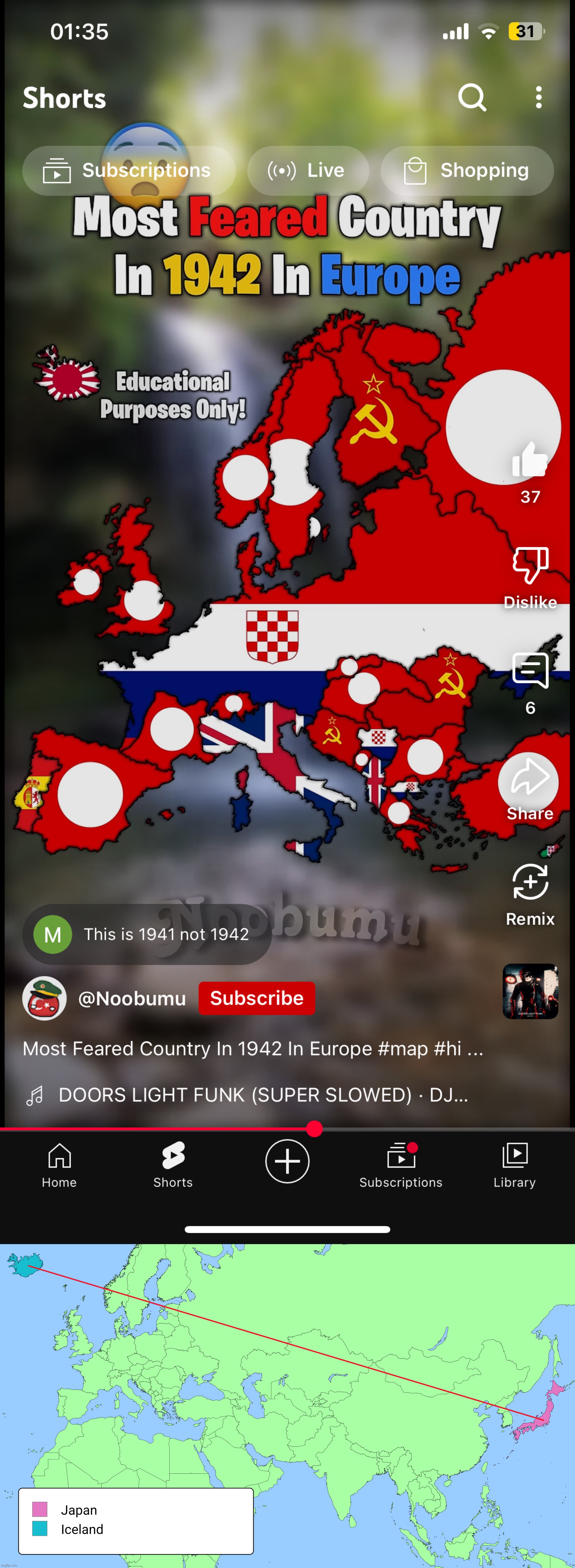 Bruh why is Iceland scared shitless of Japan they’re both far away from each other | made w/ Imgflip meme maker