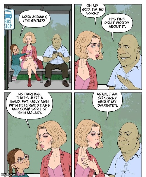 It's Shrek! | image tagged in comics | made w/ Imgflip meme maker