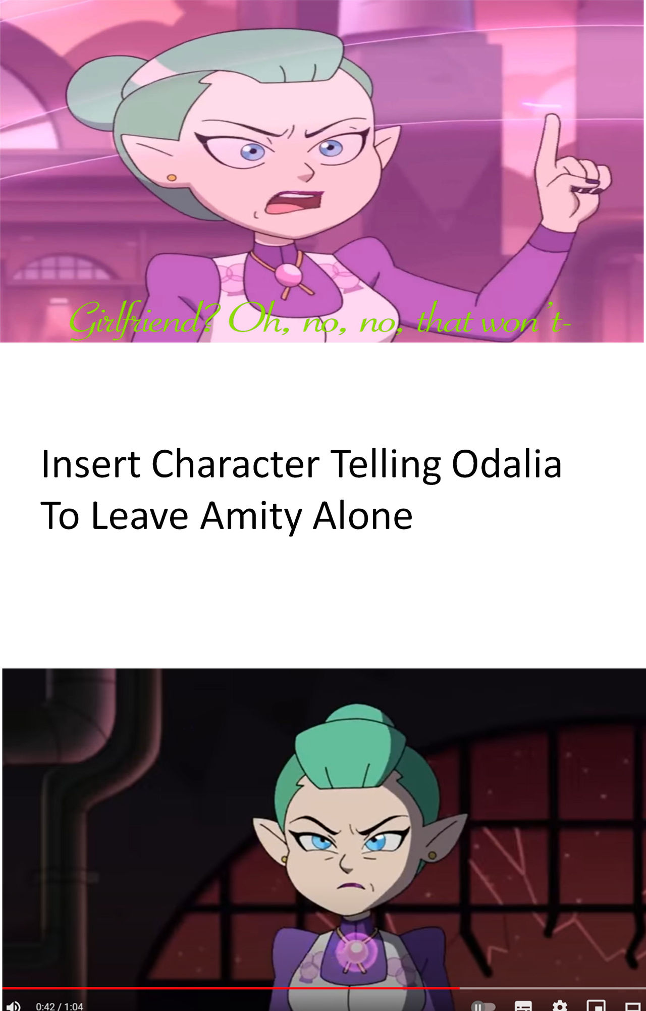 Who Tells Odalia To Leave Amity Alone? Blank Meme Template