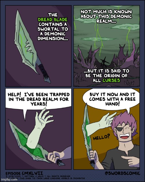 image tagged in sword,dread,blade,portal,realm,hand | made w/ Imgflip meme maker