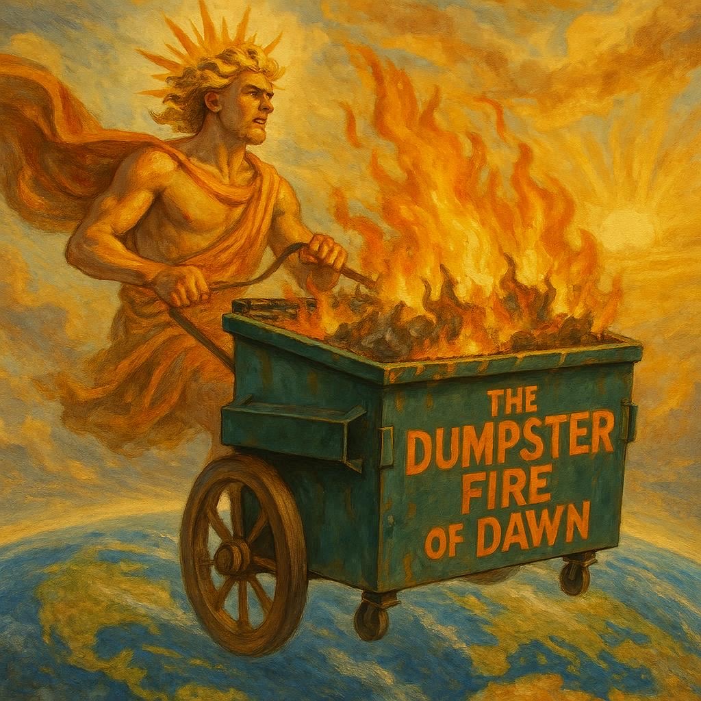 Dumpster Fire Blank Meme Template