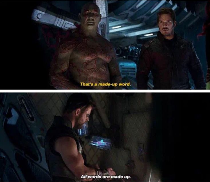 All Words Are Made Up Blank Meme Template