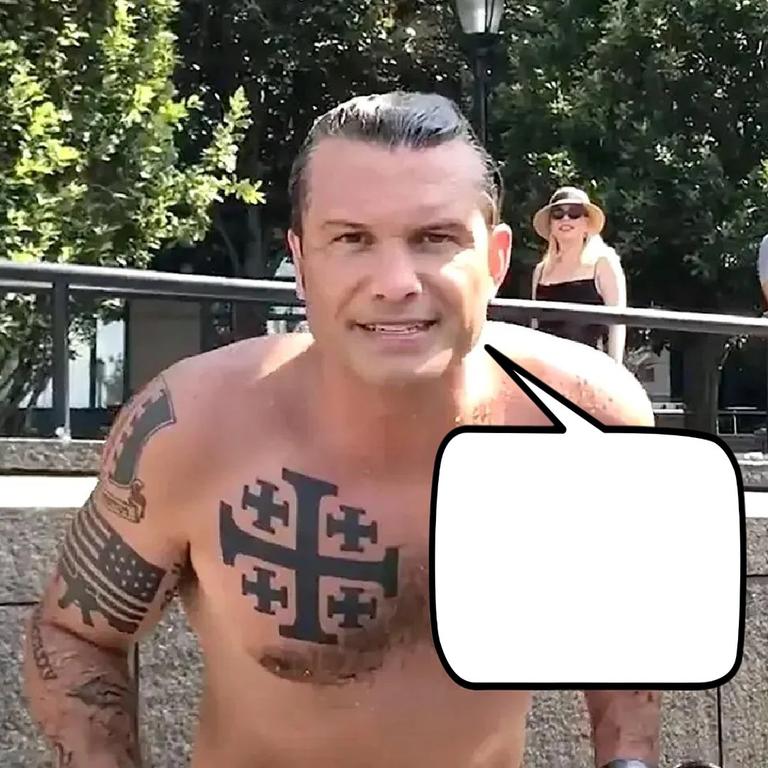 hegseth pool speech bubble Blank Meme Template
