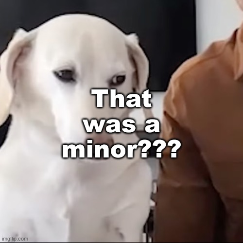 uh | That was a minor??? | image tagged in uh | made w/ Imgflip meme maker