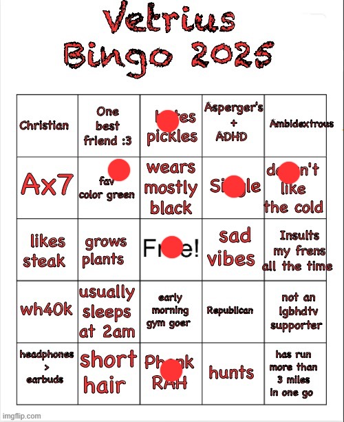 Vetrius bingo 2025 | image tagged in vetrius bingo 2025 | made w/ Imgflip meme maker