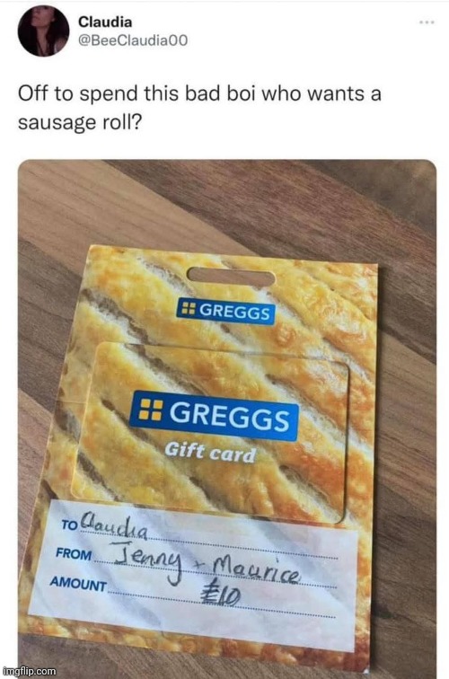 I'll vote for Fak if they promise to give me a Greggs gift card. | image tagged in memez,greggs | made w/ Imgflip meme maker