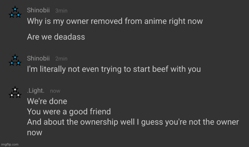 I have him owner in that stream | made w/ Imgflip meme maker