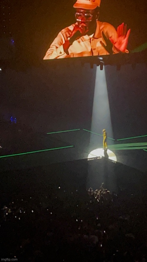 saw tyler the creator last night, man was going OFF | made w/ Imgflip meme maker