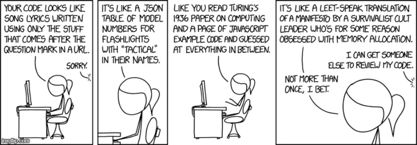 The final comic | image tagged in computer,code,review | made w/ Imgflip meme maker