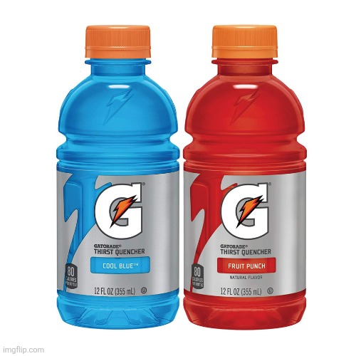 Blue and Red Gatorade | image tagged in blue and red gatorade | made w/ Imgflip meme maker
