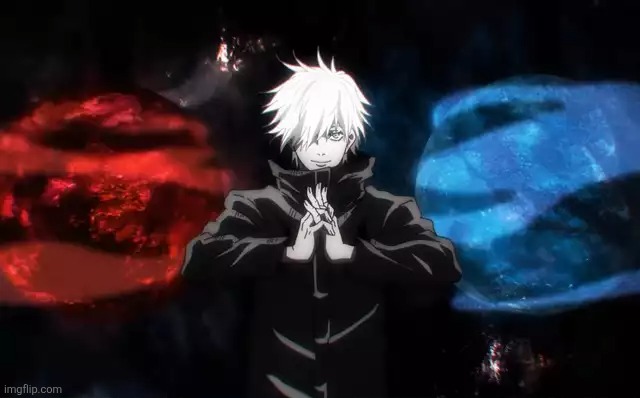 Gojo's Red and Blue | image tagged in gojo's red and blue | made w/ Imgflip meme maker