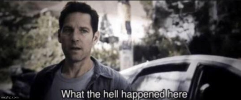 im back | image tagged in what the hell happened here | made w/ Imgflip meme maker