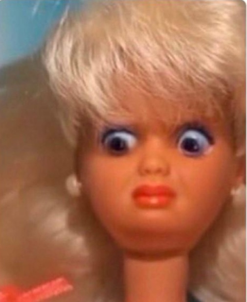 Barbie disgusted Blank Meme Template