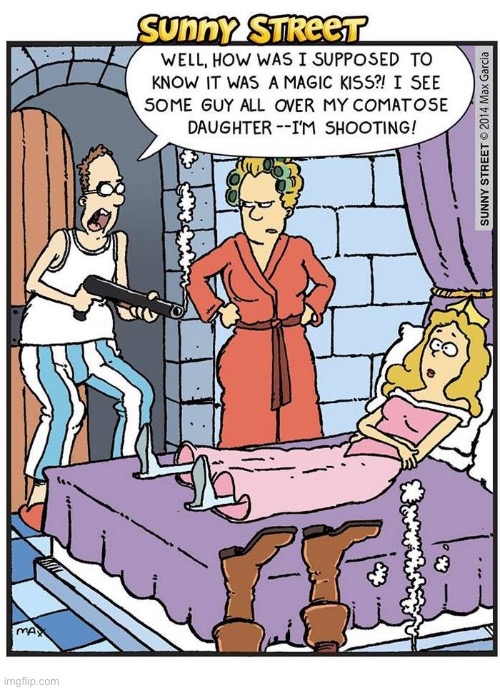 image tagged in comics,sunny street,magic kiss,mistaken identity | made w/ Imgflip meme maker