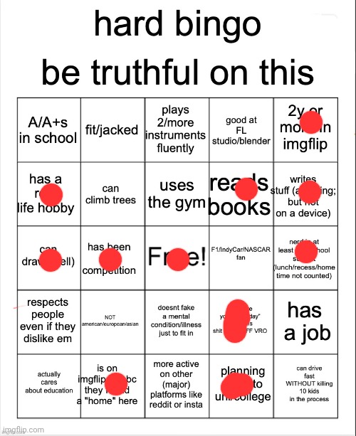 hard bingo for msmg | image tagged in hard bingo for msmg | made w/ Imgflip meme maker