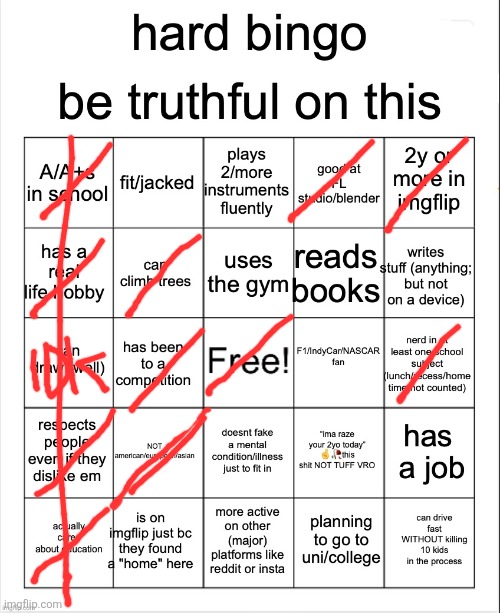 hard bingo for msmg | image tagged in hard bingo for msmg | made w/ Imgflip meme maker
