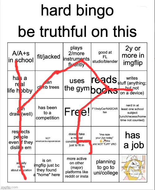 hard bingo for msmg | image tagged in hard bingo for msmg | made w/ Imgflip meme maker