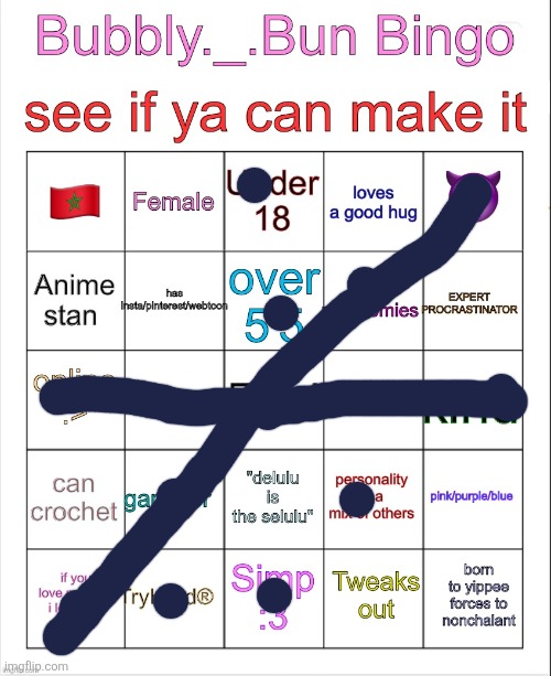 Bubbly._.bun’s bingo | image tagged in bubbly _ bun s bingo | made w/ Imgflip meme maker