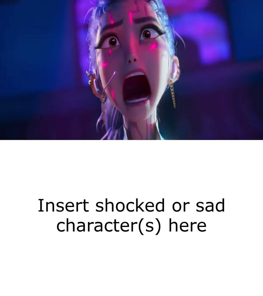who reacts to rumi's rage ? Blank Meme Template