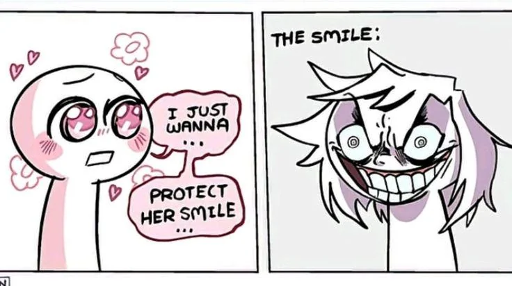 Protect her smile Blank Meme Template
