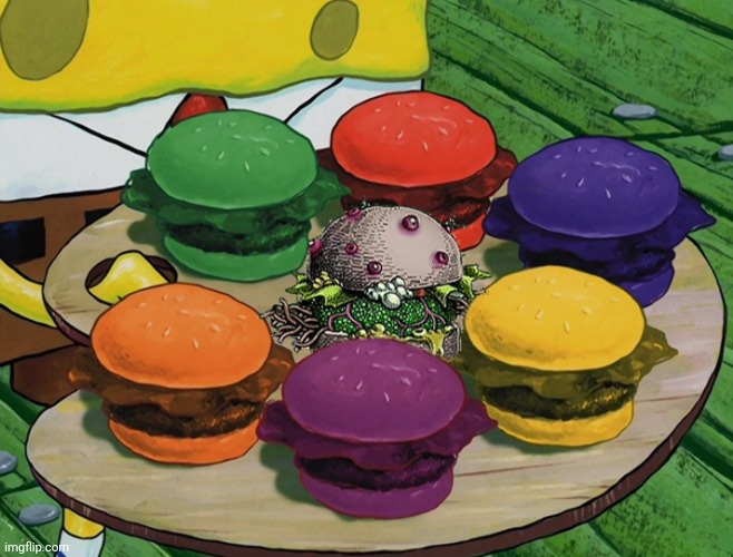 Pretty patties plus nasty patty | image tagged in pretty patties plus nasty patty | made w/ Imgflip meme maker