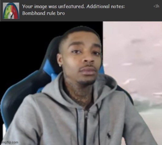 technically everybody that posts a human face is breaking the bombhands rule. stupid rule to begin with. | image tagged in flight disappointed | made w/ Imgflip meme maker