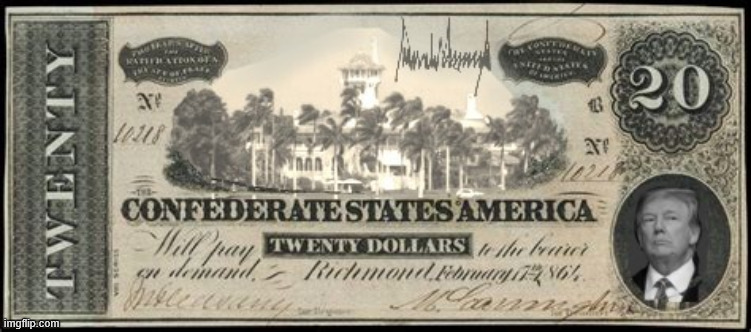 Con man Confederate Cash Blank Meme Template