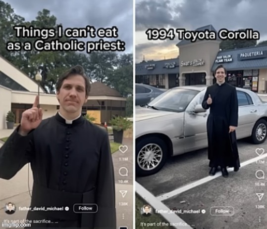 image tagged in toyota,catholic | made w/ Imgflip meme maker