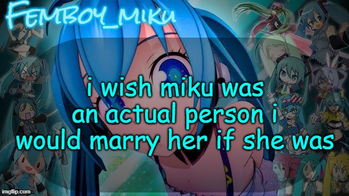 balls | i wish miku was an actual person i would marry her if she was | image tagged in balls | made w/ Imgflip meme maker