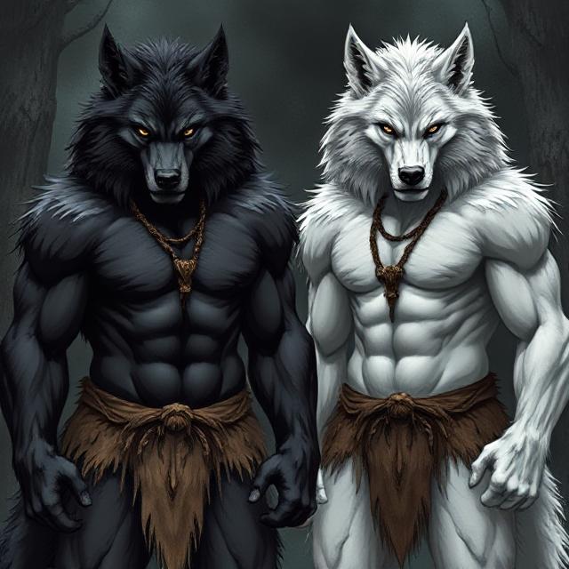 Two wolves, one you Blank Meme Template