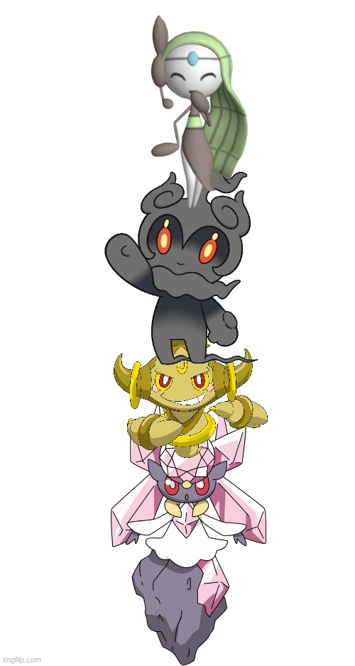 Mythical Pokemon stack.mp3 | image tagged in kage and melody,chip and kessho,the 4 mythicals | made w/ Imgflip meme maker