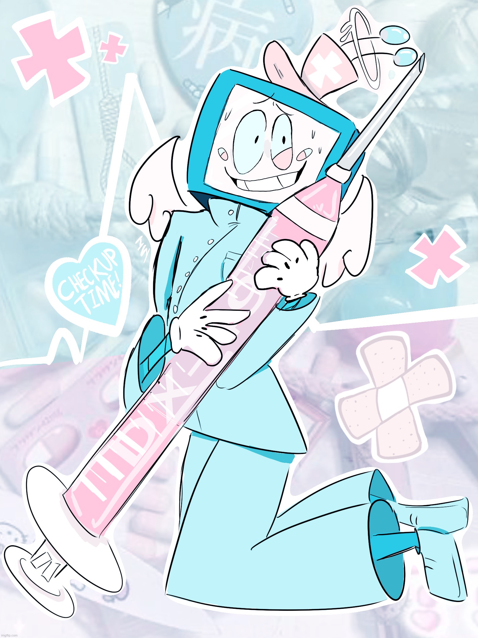 TV MEDICCCCCC!! yes before i get executed the arms are SUPPOSED to be streched and wonky. He’s a CLANKER | made w/ Imgflip meme maker