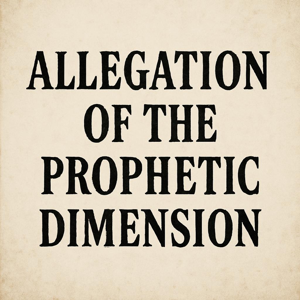 Query#115, [1. Prophetic Dimoension] allegation Blank Meme Template