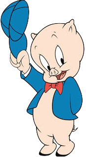 Happy porky pig Blank Meme Template